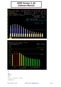 DIVE Version 3 04 Software Manual