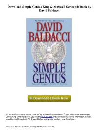 Download Simple Genius King & Maxwell Series Pdf Book by David