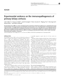 Experimental Evidence on the Immunopathogenesis of Primary Biliary Cirrhosis