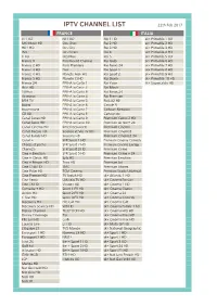 Iptv Channel List
