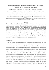 Landau Quantization, Rashba Spin-Orbit Coupling and Zeeman Splitting of Two-Dimensional Heavy Holes