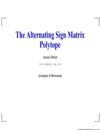 The Alternating Sign Matrix Polytope
