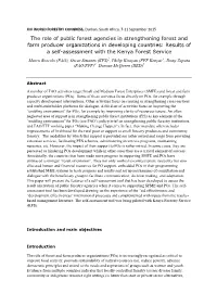 The Role of Public Forest Agencies in Strengthening SMFE and Producer