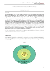 World Englishes: Variations Or Deviations?