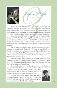 Zborn in Winnetka, Edward Zwick Began Directing and Acting in High