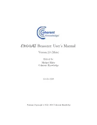 ERGOAI Reasoner User's Manual