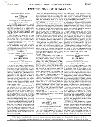 Extensions of Remarks Section