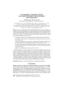 Foraminifera As Bioindicators in Coral Reef Assessment and Monitoring: the Foram Index
