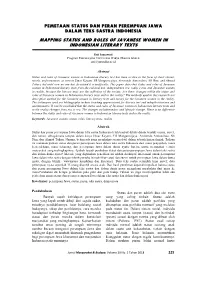 Mapping Status and Roles of Javanese Women in Indonesian Literary Texts