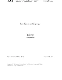 Pure Spinors on Lie Groups