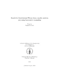 Search for Gravitational Waves from a Nearby Neutron Star Using Barycentric Resampling