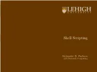 Shell Scripting