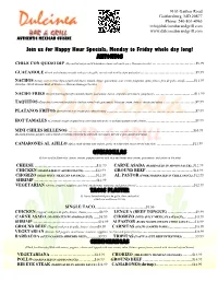 Takeout Menu