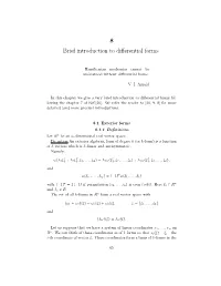 8 Brief Introduction to Differential Forms