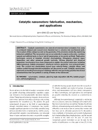 Catalytic Nanomotors: Fabrication, Mechanism, and Applications