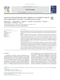 Concurrent Chemoradiotherapy with Nedaplatin Versus Cisplatin in Stage II- IVB Nasopharyngeal Carcinoma: a Cost-Eﬀectiveness Analysis T