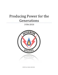 Producing Power for the Generations 1936‐2010