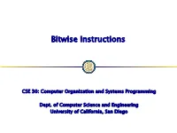 Bitwise Instructions