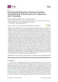 Least Quartic Regression Criterion to Evaluate Systematic Risk in the Presence of Co-Skewness and Co-Kurtosis