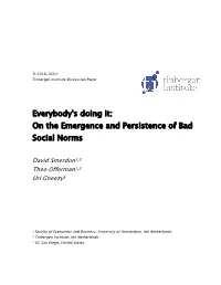 On the Emergence and Persistence of Bad Social Norms