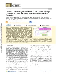 Single Crystalline 2D Layers with Linear Magnetoresistance and High C
