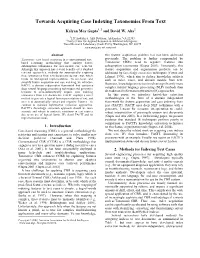 Towards Acquiring Case Indexing Taxonomies from Text