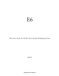 E6: the Game Inside the World's Most Popular Roleplaying Game