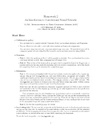 Homework 2 an Introduction to Convolutional Neural Networks