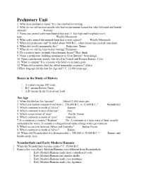 Prehistory Unit 1