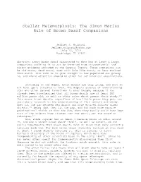 The Simon Marius Rule of Brown Dwarf Companions