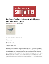 Various Artists, Mercyland: Hymns for the Rest of Us Written by Andrew Leahey June 28Th, 2012