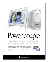 Buy a Power Mac Or Powerbook for up to $400 Less* When You Add a Display