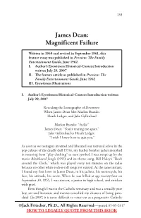 James Dean: Magnificent Failure