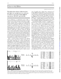 Letters to the Editor J Med Genet: First Published As 10.1136/Jmg.37.5.382 on 1 May 2000