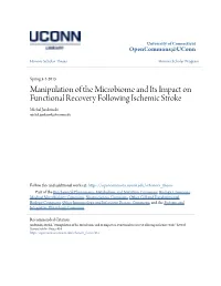 Manipulation of the Microbiome and Its Impact on Functional Recovery Following Ischemic Stroke Michal Jandzinski Michal.Jandzinski@Uconn.Edu