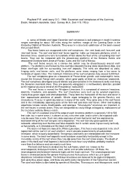 Playford P.E. and Lowry D.C. 1966: Devonian Reef Complexes of the Canning Basin, Western Australia