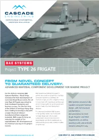 Project: TYPE 26 FRIGATE