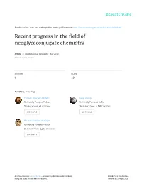 Recent Progress in the Field of Neoglycoconjugate Chemistry