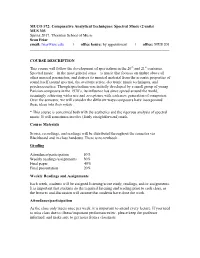 USC MUCO 572 Syllabus Spring 2017