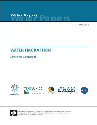Water Hackathon. Lessons Learned