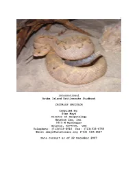 1 International Aruba Island Rattlesnake Studbook CROTALUS