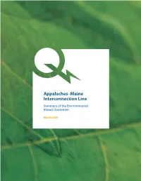 Appalaches–Maine Interconnection Line Summary of the Environmental Impact Statement