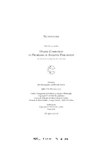 Fictionalism Online Companion to Problems of Analytic