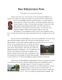 Neo Babylonian Rule