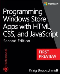 Programming Windows Store Apps with HTML, CSS, and Javascript