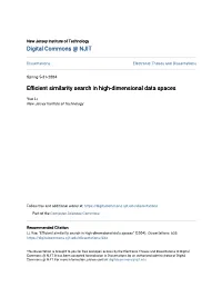 Efficient Similarity Search in High-Dimensional Data Spaces