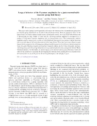 Large-D Behavior of the Feynman Amplitudes for a Just-Renormalizable Tensorial Group Field Theory
