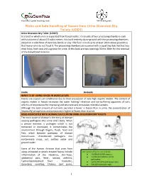 Risks and Safe Handling of Feaces from Urine Diversion Dry Toilets (UDDT)