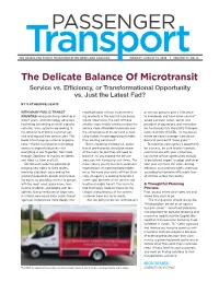 The Delicate Balance of Microtransit Service Vs