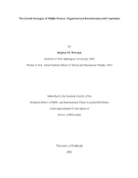 The Grand Strategies of Middle Powers: Organizational Determinants and Constraints